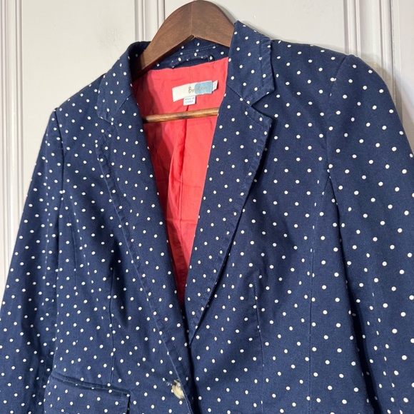 Boden Navy Polka Dot Preppy Lined Blazer size‎ 6 R - Picture 5 of 15